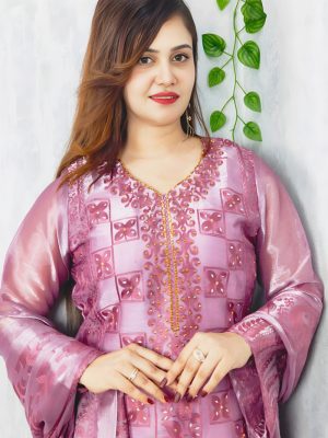 Exclusive Rimicu Fabric Diamond Embroidery 4-Piece Party Dress