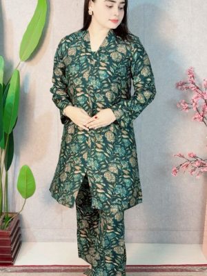 Premium Roman Silk Cotton 2-Piece Set - Smart & Elegant Collection