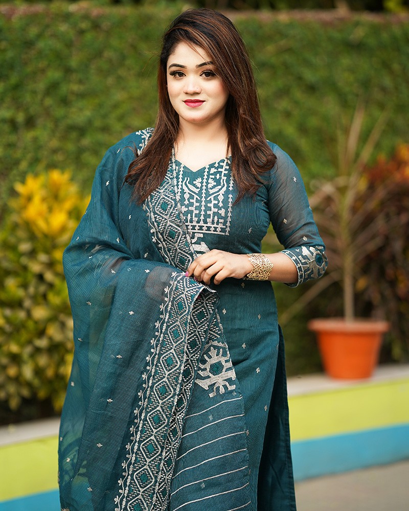 Premium Quota Muslin Jamdani