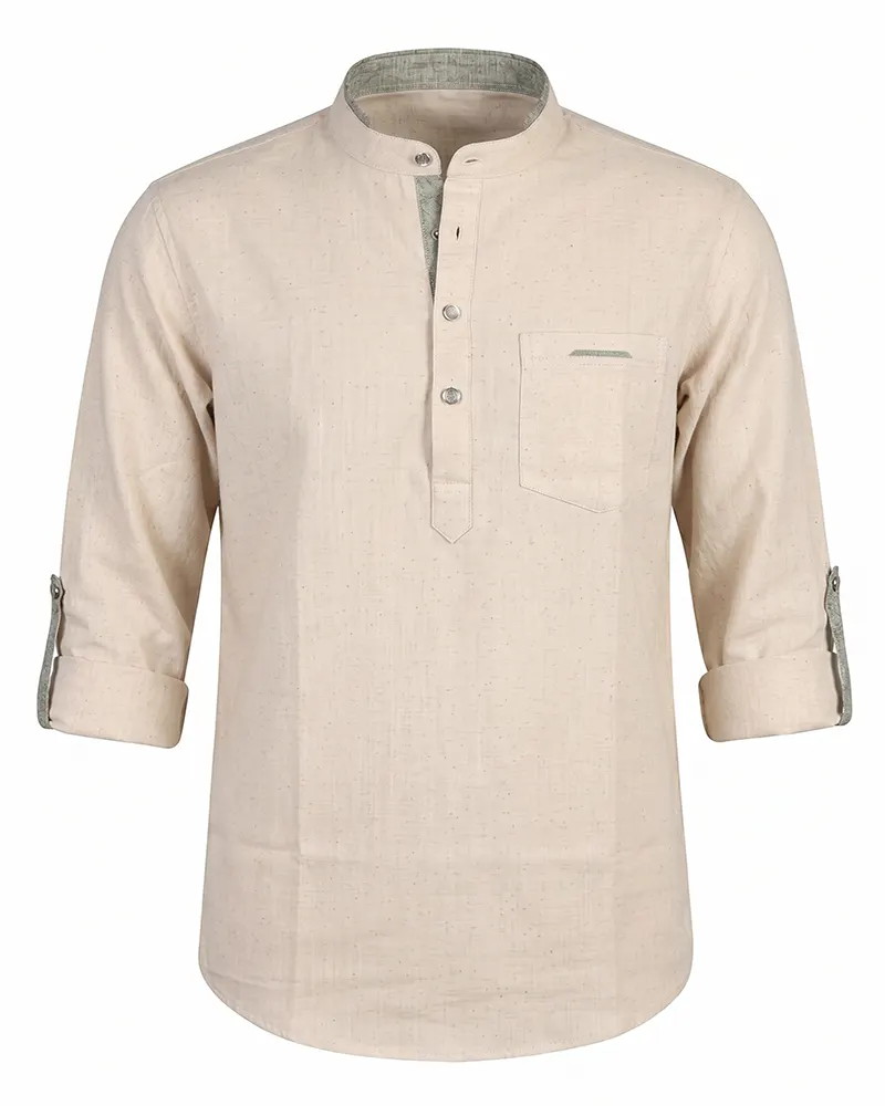 Premium Slab Cotton Katua(Cream Beige) - Image 3
