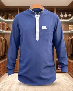 Premium Imported China Fabric (Navy Blue)