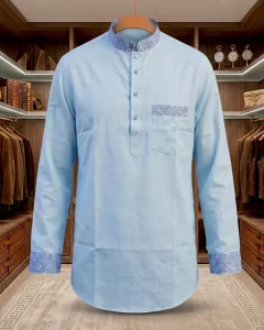 Premium Fine Cotton Katua (Sky Blue)