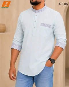 Premium Fine Cotton Katua (Sky Blue)