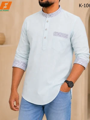 Premium Fine Cotton Katua (Sky Blue)