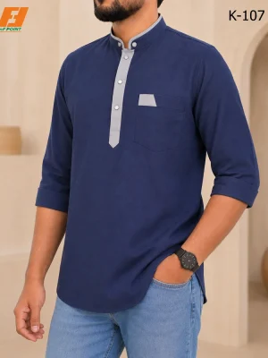 Premium  China Fabric (Navy Blue)