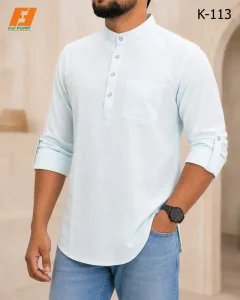 Premium Fine Cotton Katua (Sky Blue)