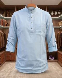 Premium Fine Cotton Katua (Sky Blue)