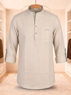 Premium Slab Cotton Katua(Cream Beige)