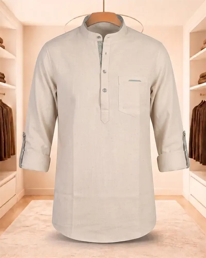 Premium Slab Cotton Katua(Cream Beige)