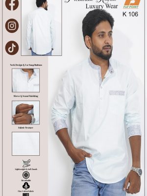 Premium Fine Cotton Katua (Sky Blue)