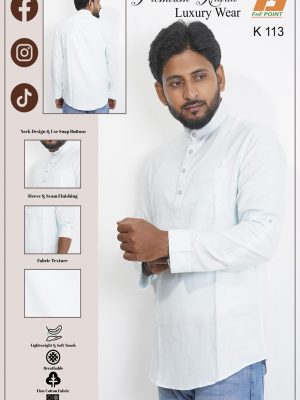 Premium Fine Cotton Katua (Sky Blue)